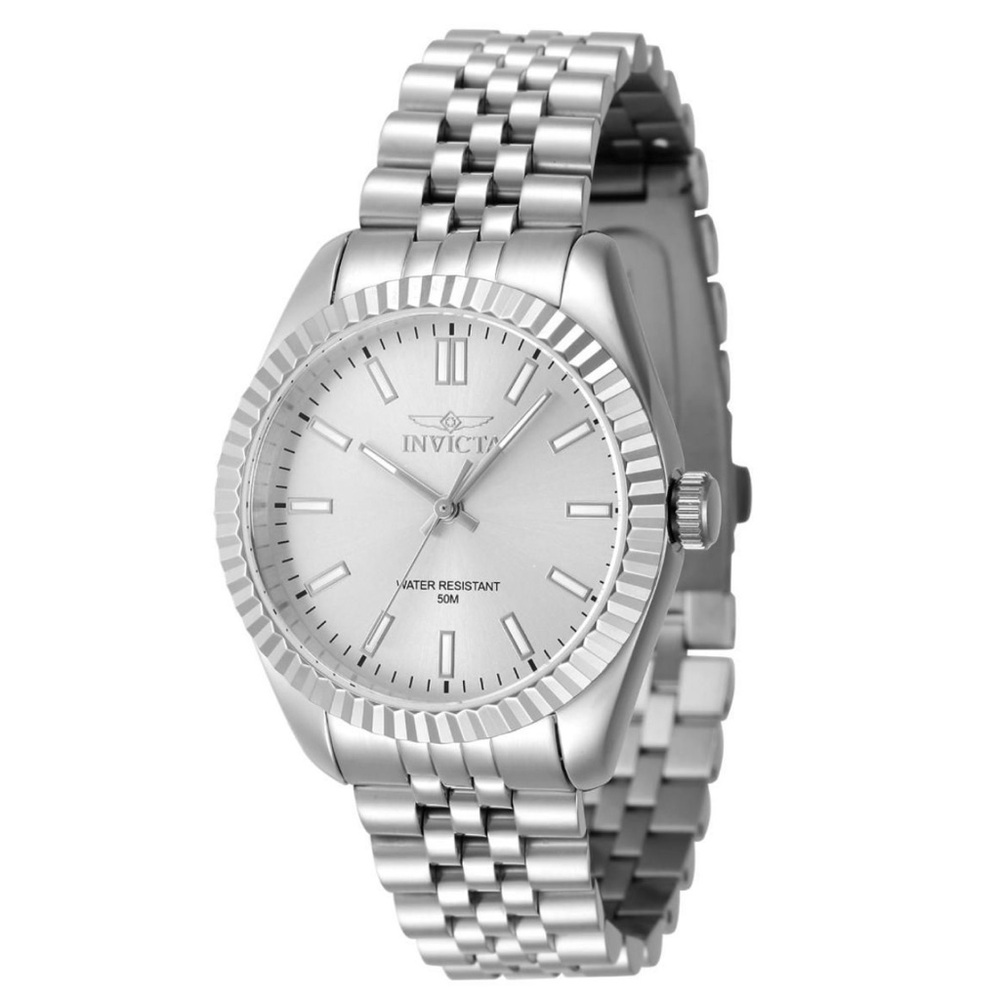 New Invicta Silver Tone Watch with Stainless Steel Band